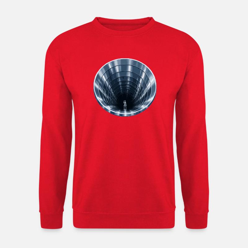 Stahltunnel mit Krieger - Unisex Pullover - Rot