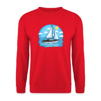 Marin du soleil sur la mer bleue - Sweat-shirt Unisexe - rouge - Devant - Alina (178cm) & Michal (187cm)
