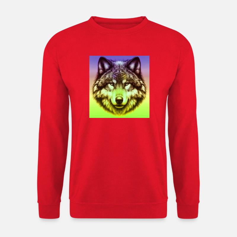 Wolf - Unisex Pullover - Rot