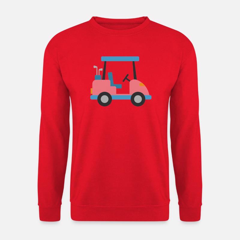 Blauer Golfwagen - Unisex Pullover - Rot