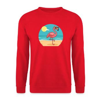 Bronzage de flamants roses n°2 - Sweat-shirt Unisexe - rouge - Devant - Alina (178cm) & Michal (187cm)