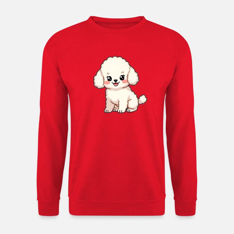 Pudel Hund - Unisex Pullover - Rot