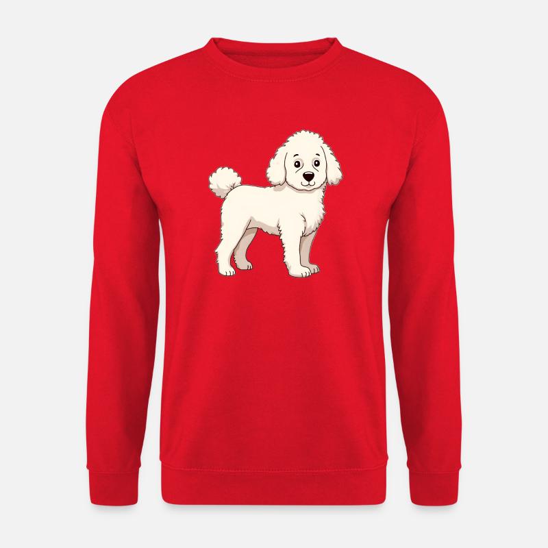 White Poodle - Unisex Sweatshirt - red