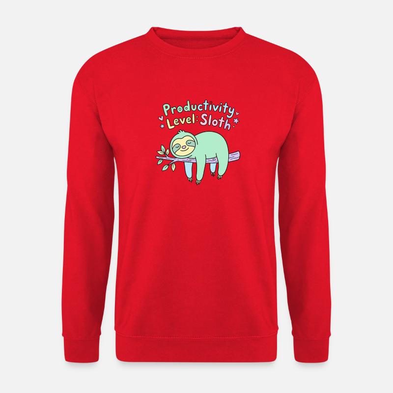 Productivity Level Sloth - Unisex Pullover - Rot