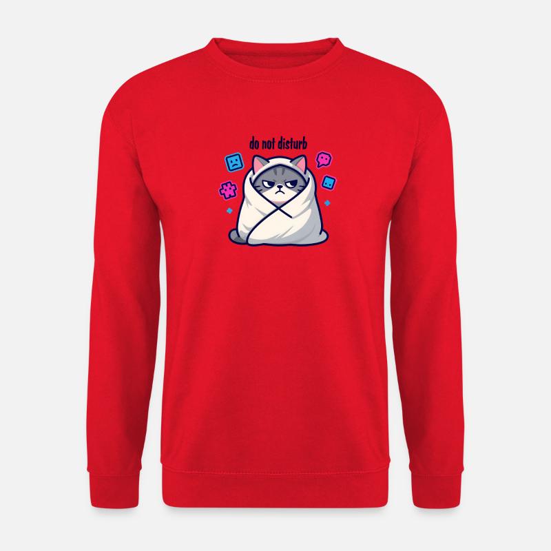 Chat grognon emmitouflé Ne Pas Déranger - Unisex Sweatshirt - red