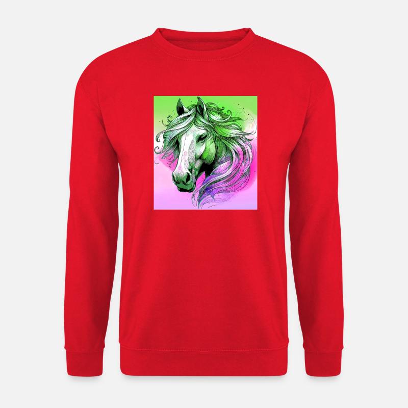 Pferd - Unisex Pullover - Rot
