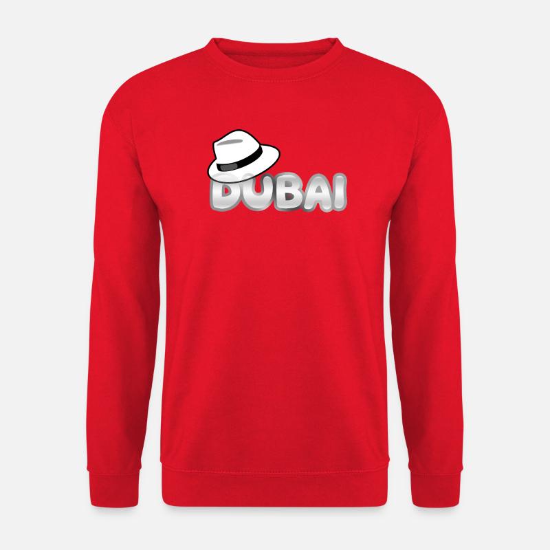Dubai Stil mit Fedora - Unisex Pullover - Rot