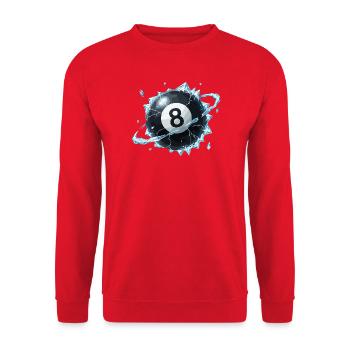 Icy 8-Ball Break - Unisex Sweatshirt - red - Front - Alina (178cm) & Michal (187cm)