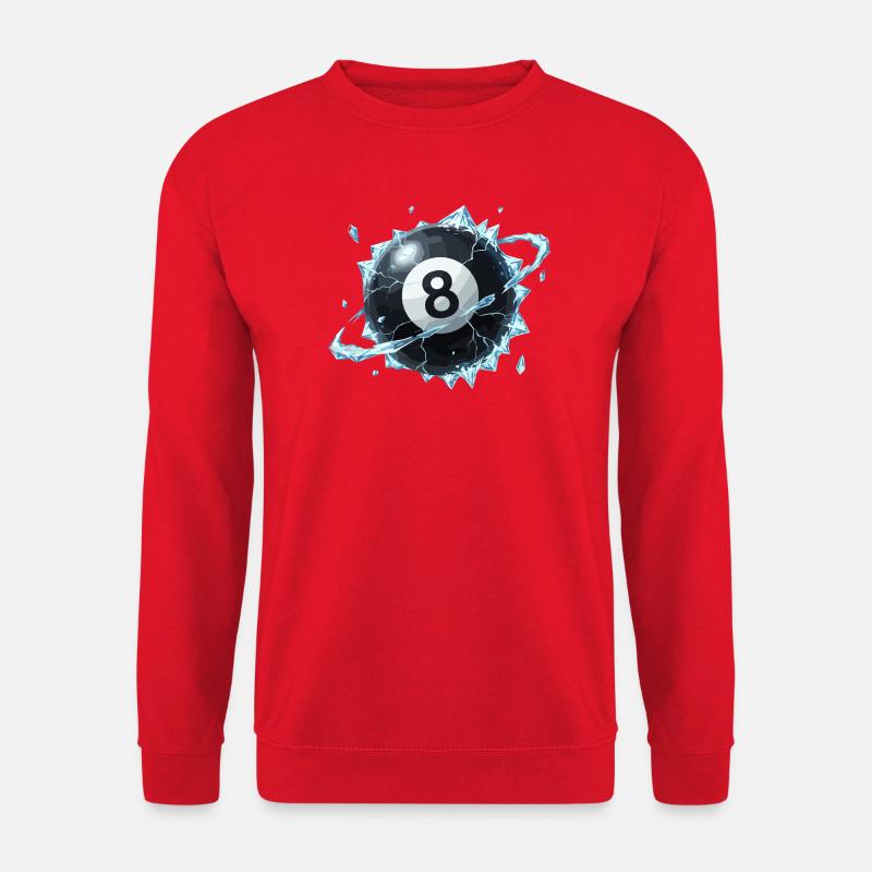 Eisiger 8-Ball Bruch - Unisex Pullover - Rot