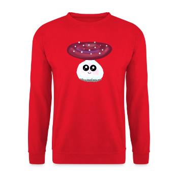 Champignons Champignons Kawaii - Sweat-shirt Unisexe - rouge - Devant - Alina (178cm) & Michal (187cm)