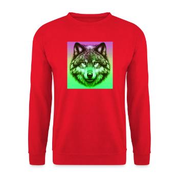 Loup - Sweat-shirt Unisexe - rouge - Devant - Alina (178cm) & Michal (187cm)