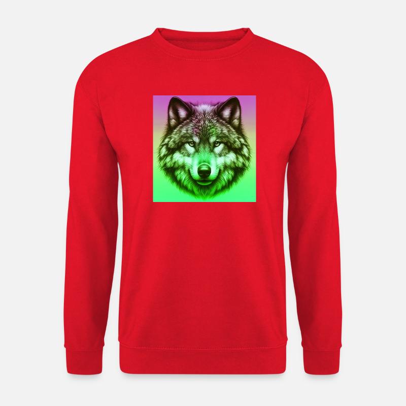 Wolf - Unisex Pullover - Rot