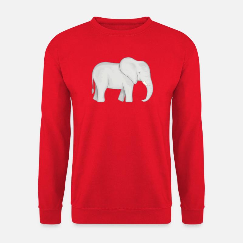 White Elephant Drawing - Unisex Sweatshirt - red