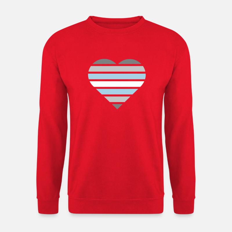 Pride Flag Heart · Demiboy - Unisex Pullover - Rot