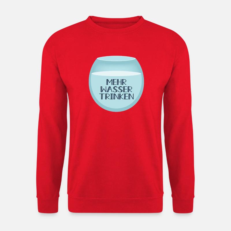 Mehr Wasser trinken - Unisex Pullover - Rot