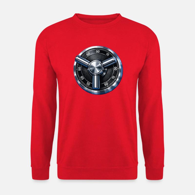 Security safe dial design - Unisex Sweatshirt - red
