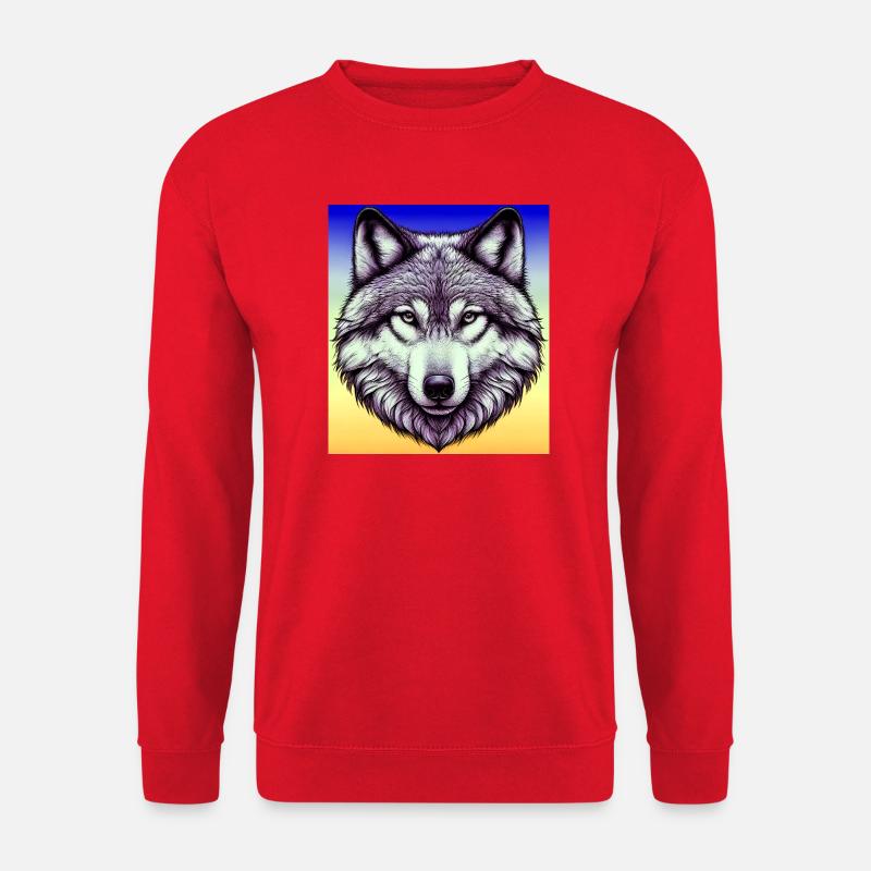 Wolf - Unisex Pullover - Rot