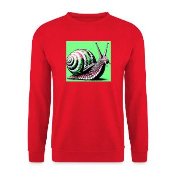 Escargot - Sweat-shirt Unisexe - rouge - Devant - Alina (178cm) & Michal (187cm)