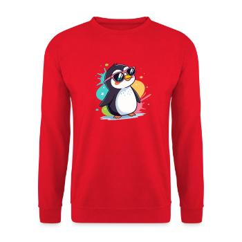 Pinguin Cool Pop Roseglasses - Unisex Pullover - Rot - Vorne - Alina (178cm) & Michal (187cm)