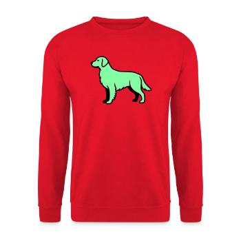 Labrador Retriever Silhouette - Unisex Pullover - Rot - Vorne - Alina (178cm) & Michal (187cm)
