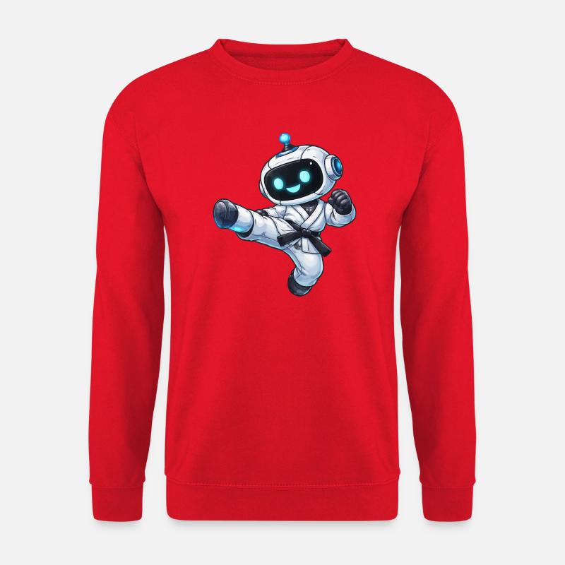 Combat robot in karate gi - Unisex Sweatshirt - red