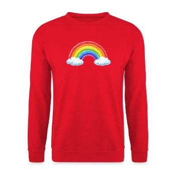 Arc-en-ciel sur les nuages - Sweat-shirt Unisexe - rouge - Devant - Alina (178cm) & Michal (187cm)