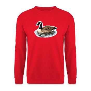 Canada Goose – Realistic Bird Motif Nature Design - Unisex Sweatshirt - red - Front - Alina (178cm) & Michal (187cm)