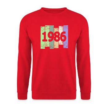 Artwork 1986 - Unisex Sweatshirt - red - Front - Alina (178cm) & Michal (187cm)