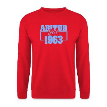 High school graduate 1963 - Unisex Sweatshirt - red - Front - Alina (178cm) & Michal (187cm)
