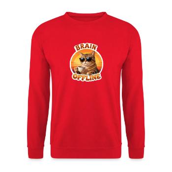 Chat Offline Café Soleil - Unisex Sweatshirt - red - Front - Alina (178cm) & Michal (187cm)