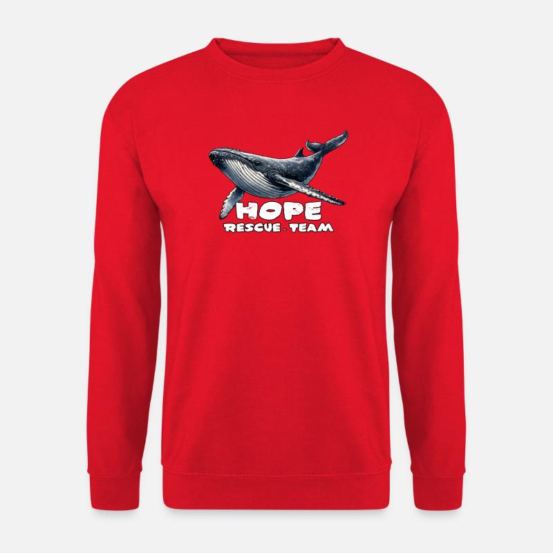 Hope Rettungsteam Wal Ostsee - Unisex Pullover - Rot
