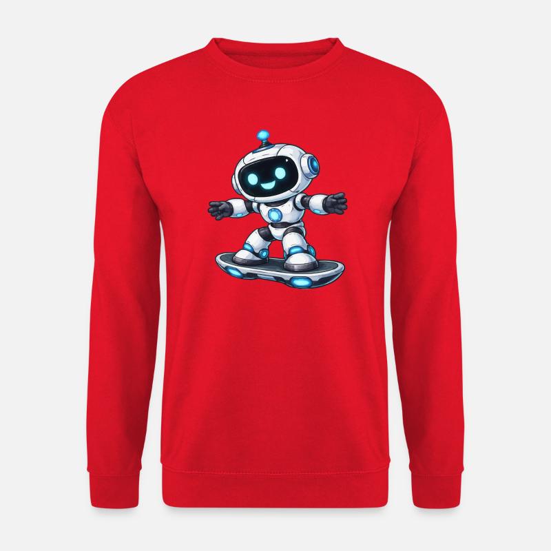 Robot Hoverboard - Unisex Sweatshirt - red