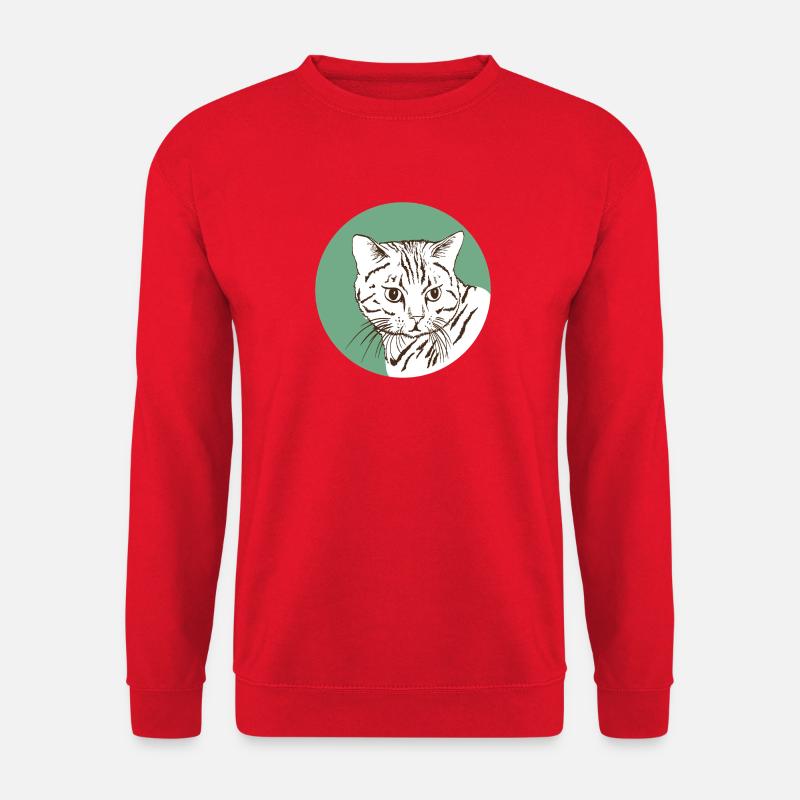 Katze - Unisex Pullover - Rot