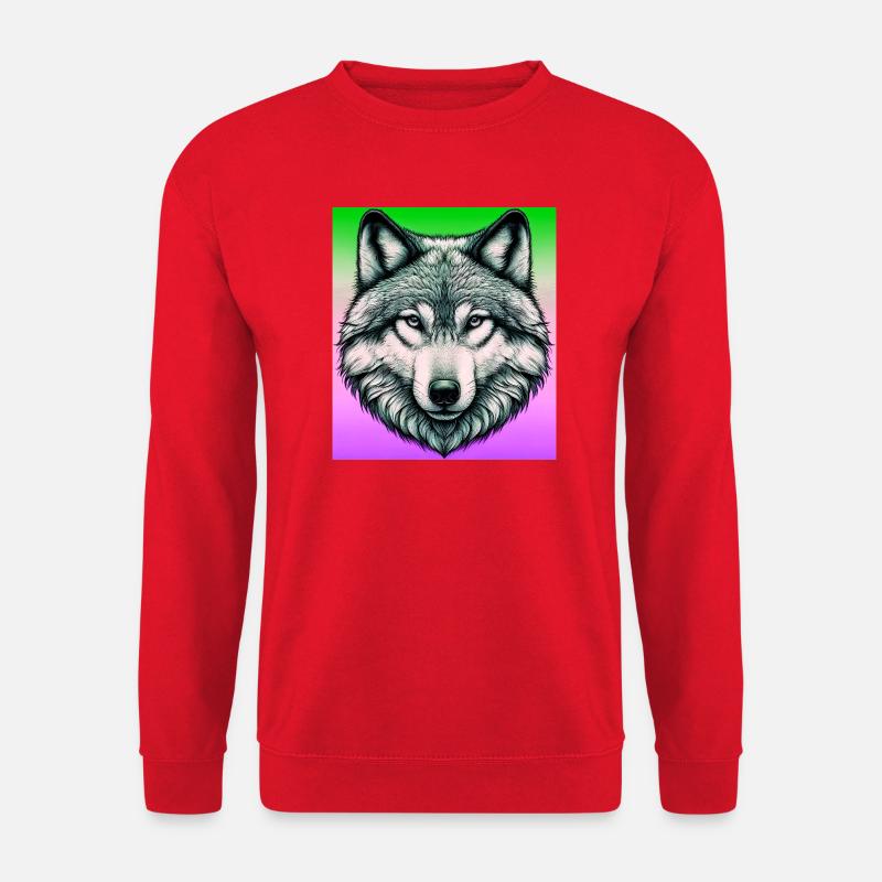 Wolf - Unisex Sweatshirt - red