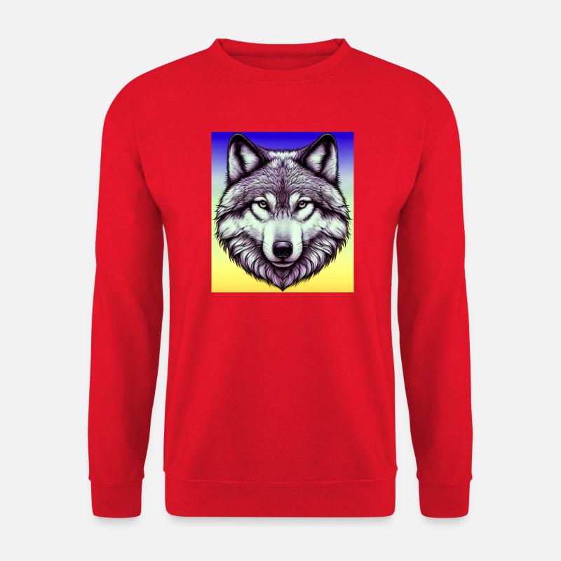 Wolf - Unisex Pullover - Rot