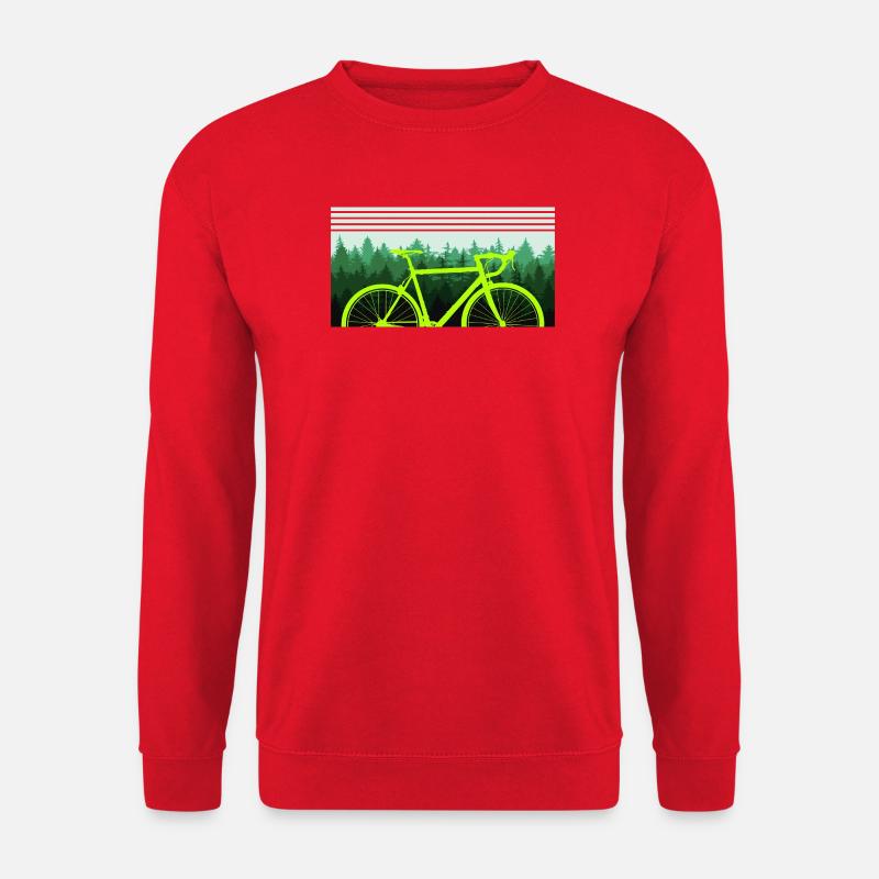 Bicycle Forest Nature Tree - Unisex Sweatshirt - red