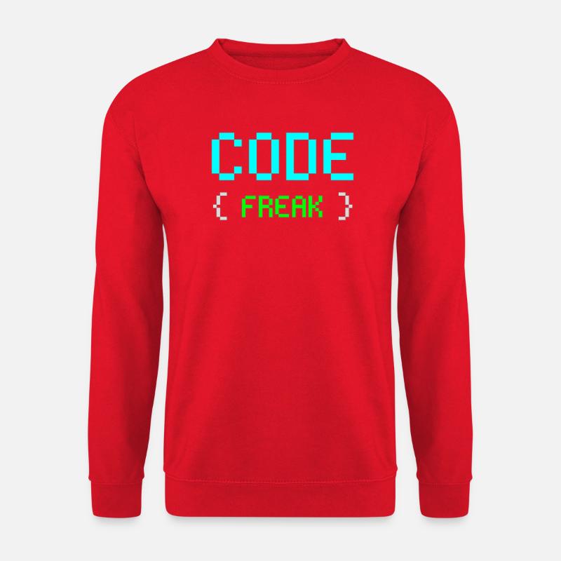 Pixel Code Freak Neon Tee - Unisex Sweatshirt - red
