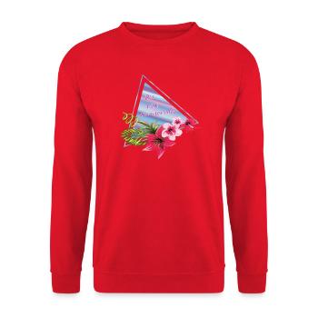 Du bist wundervoll  - Unisex Pullover - Rot - Vorne - Alina (178cm) & Michal (187cm)