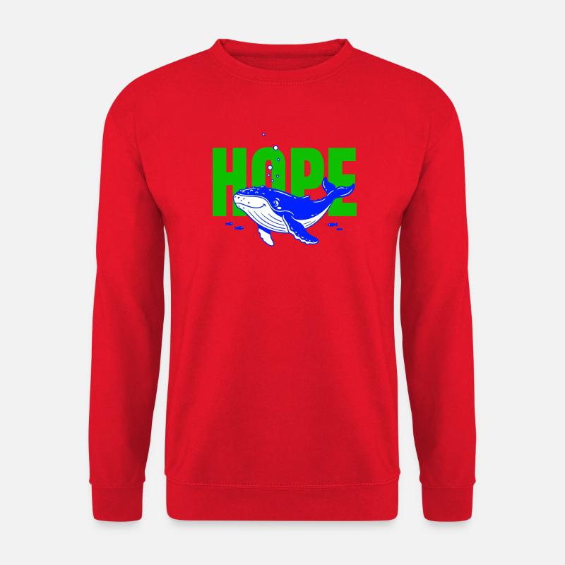 Buckelwal Hope - Unisex Pullover - Rot