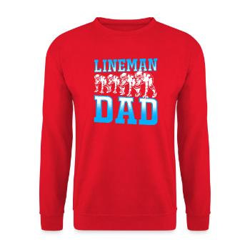 American Football Lineman - Unisex Pullover - Rot - Vorne - Alina (178cm) & Michal (187cm)
