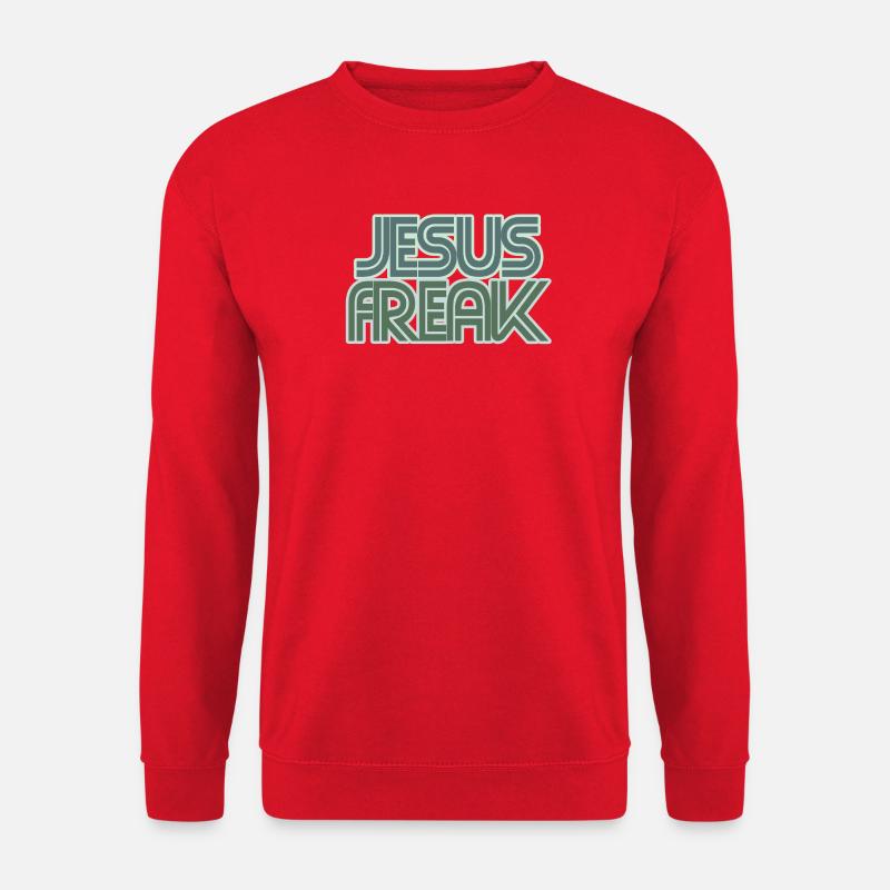 Graphique rétro de Jésus Freak - Sweat-shirt Unisexe - rouge
