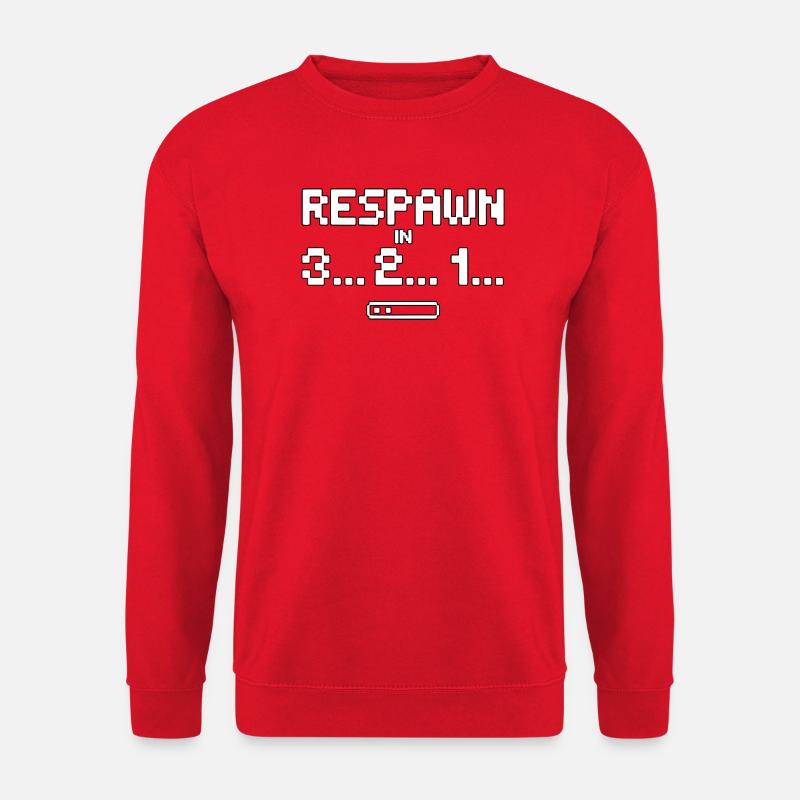 Respawn Countdown Pixelkunst - Unisex Pullover - Rot