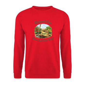 J’ai grandi avec des filles et des – des drôles - Sweat-shirt Unisexe - rouge - Devant - Alina (178cm) & Michal (187cm)
