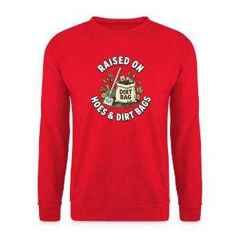 J’ai grandi avec des filles et des – des drôles - Sweat-shirt Unisexe - rouge - Devant - Alina (178cm) & Michal (187cm)