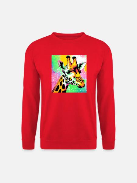 girafe - Sweat-shirt Unisexe - rouge
