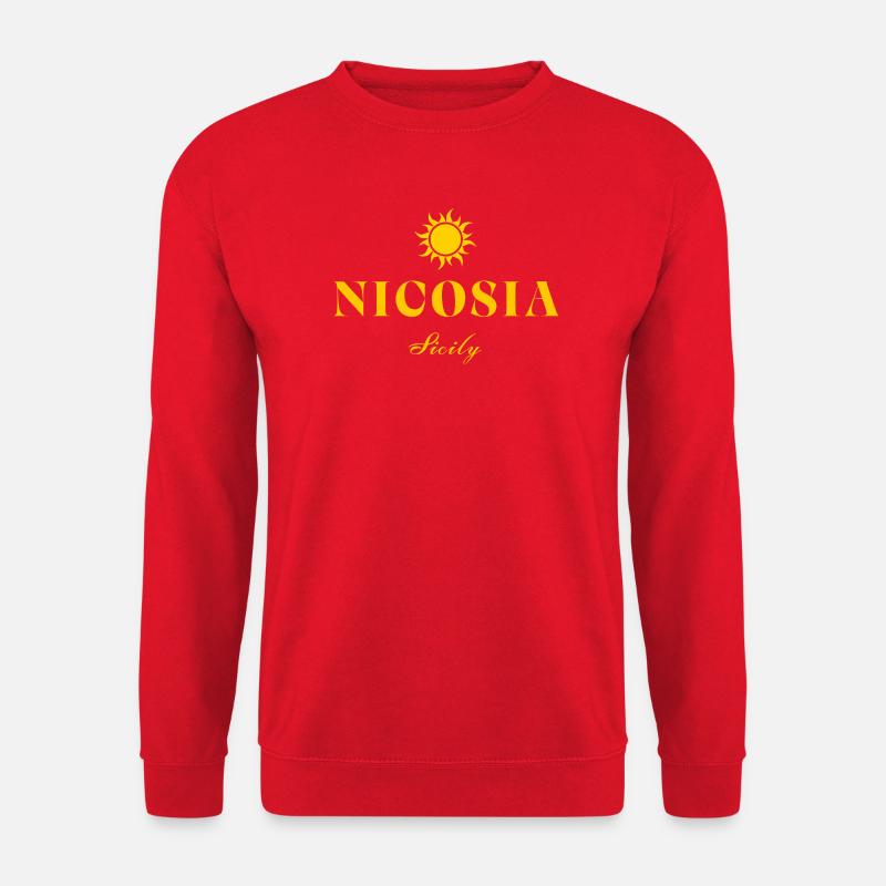 Sonnenwappen Nikosia Sizilien - Unisex Pullover - Rot