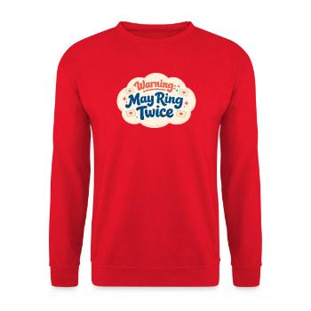 Rings maybe twice | Postman Humor - Unisex Sweatshirt - red - Front - Alina (178cm) & Michal (187cm)
