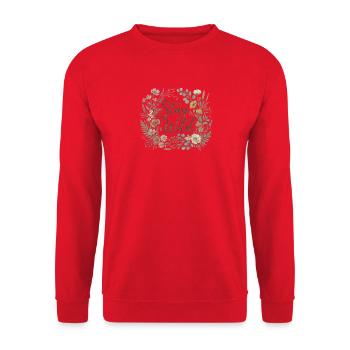 Remnant Wild Floral Wreath - Unisex Sweatshirt - red - Front - Alina (178cm) & Michal (187cm)