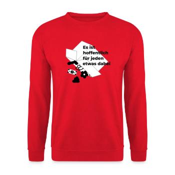 für jeden etwas dabei - Unisex Pullover - Rot - Vorne - Alina (178cm) & Michal (187cm)