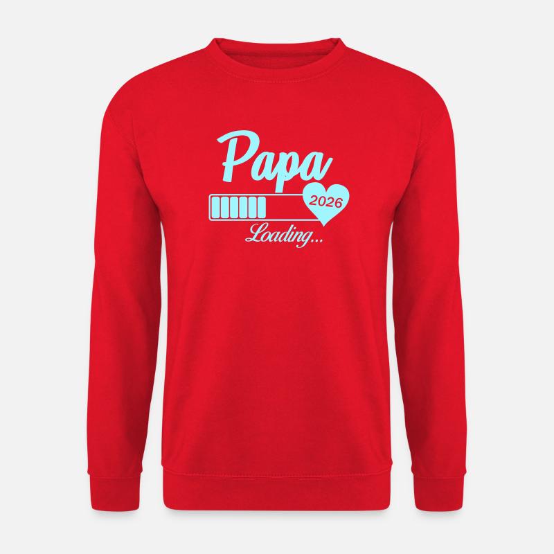 Papa Loading 2026 Heart - Unisex Sweatshirt - red